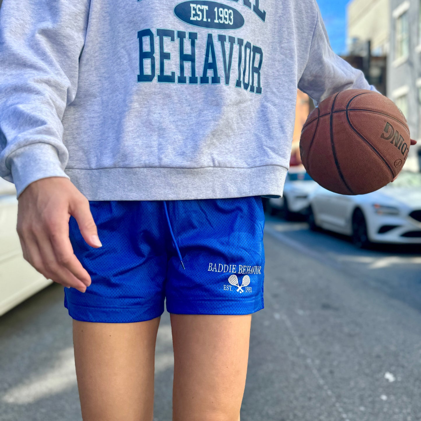 Mesh Zippered Court Short
