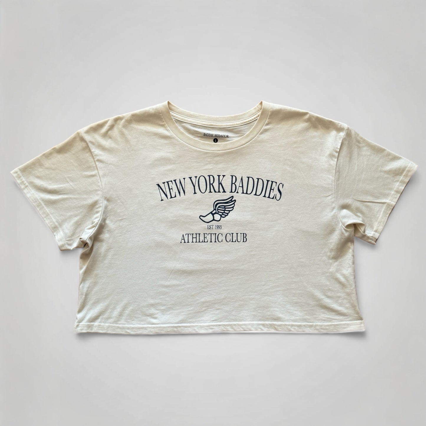 NY Baddies Athletic Club Tee, Vintage White